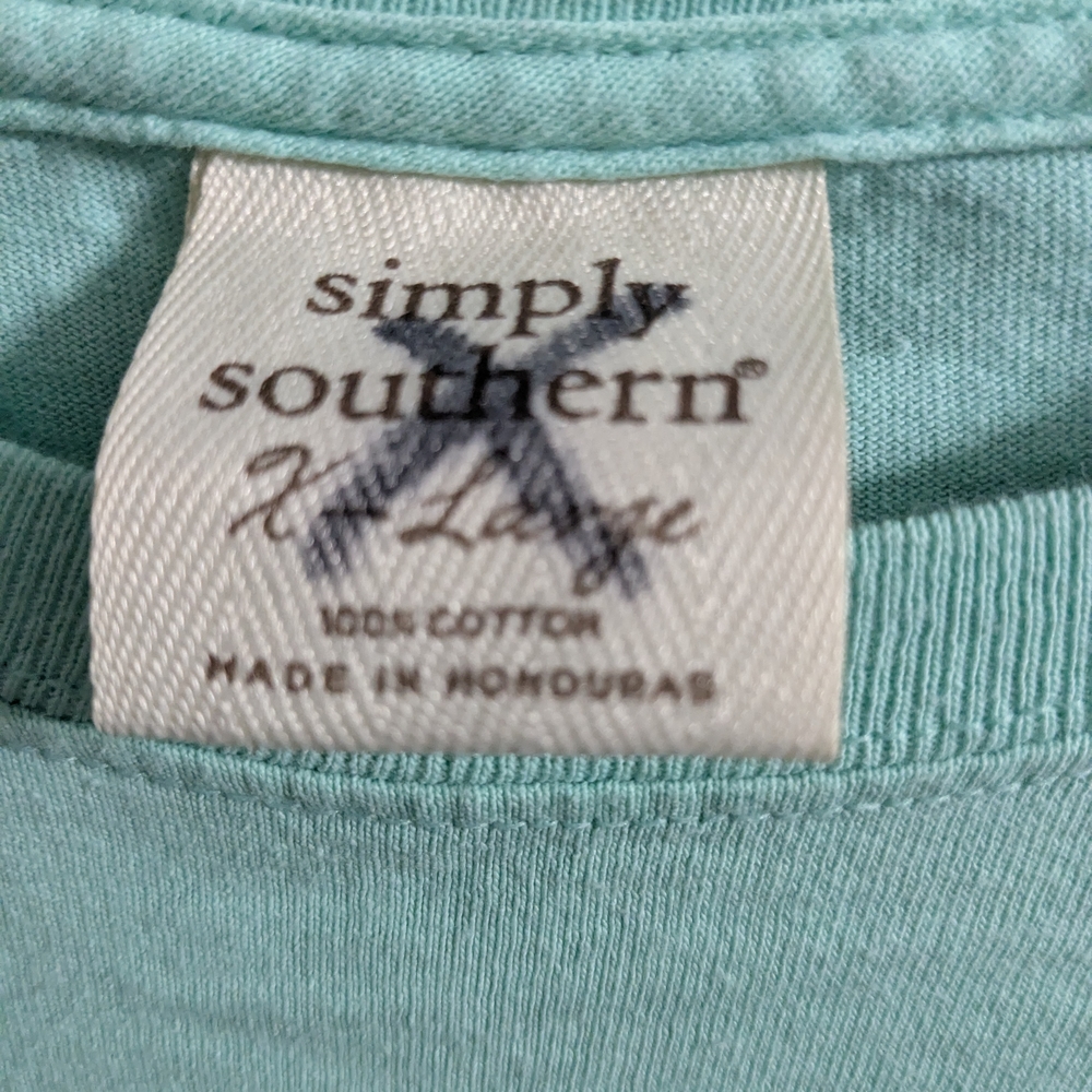 Simply Southern Men's Aqua T-Shirt - Picture 4 of 5